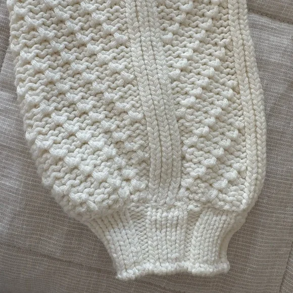 Faherty Cream Textured Crew Neck Sweater - Picture 4 of 9